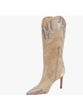 miss left Women Trendy Thin High Heel Pointed Toe Knee High Boots Mid Calf Boots